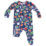 2 Way Zipper Footie - Christmas Treats - HoneyBug 