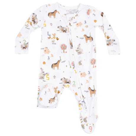 2 Way Zipper Footie - Farm Sounds - HoneyBug 