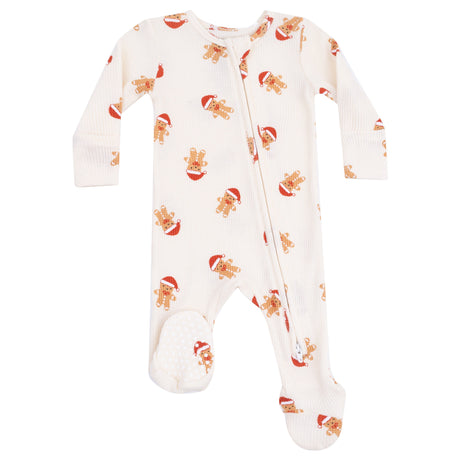 2 Way Zipper Footie - Gingerbread - HoneyBug 