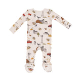 2 Way Zipper Footie - Hay Farmer - HoneyBug 