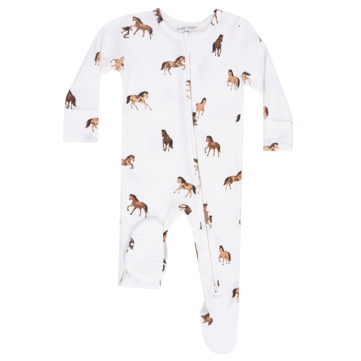 2 Way Zipper Footie - Mini Horses - HoneyBug 