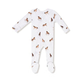 2 Way Zipper Footie - Mini Horses - HoneyBug 