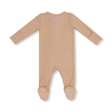 2 Way Zipper Footie - Tan - HoneyBug 