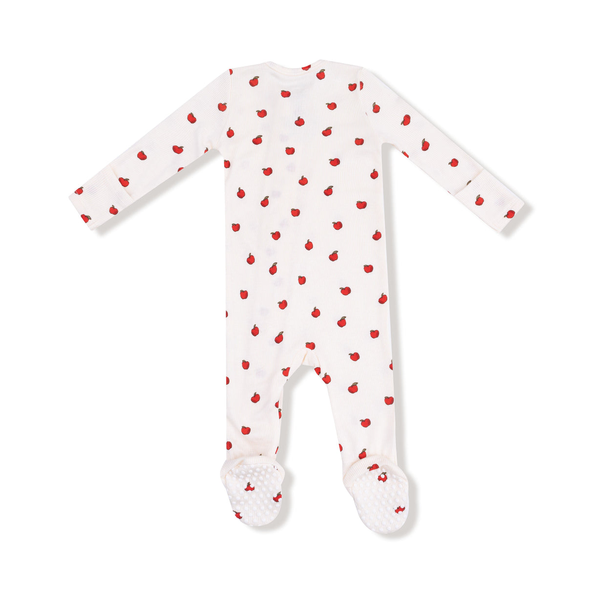 2 Way Zipper Footie - Tiny Apples - HoneyBug 