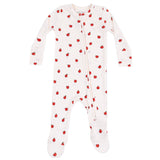 2 Way Zipper Footie - Tiny Apples - HoneyBug 