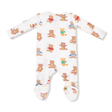 2 Way Zipper Footie - Teddy Bear Collection - HoneyBug 