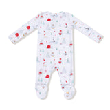 2 Way Zipper Footie - Santa Ski Friends - HoneyBug 