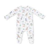 Country Club Dogs Neutral - 2 Way Zipper Footie