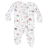 Cute Farm Animals Uni - 2 Way Zipper Footie