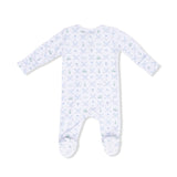 Golf Trellis Blue - 2 Way Zipper Footie