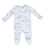 Little Whales - 2 Way Zipper Footie