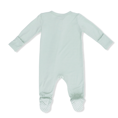 Solid Cameo Green - 2 Way Zipper Footie
