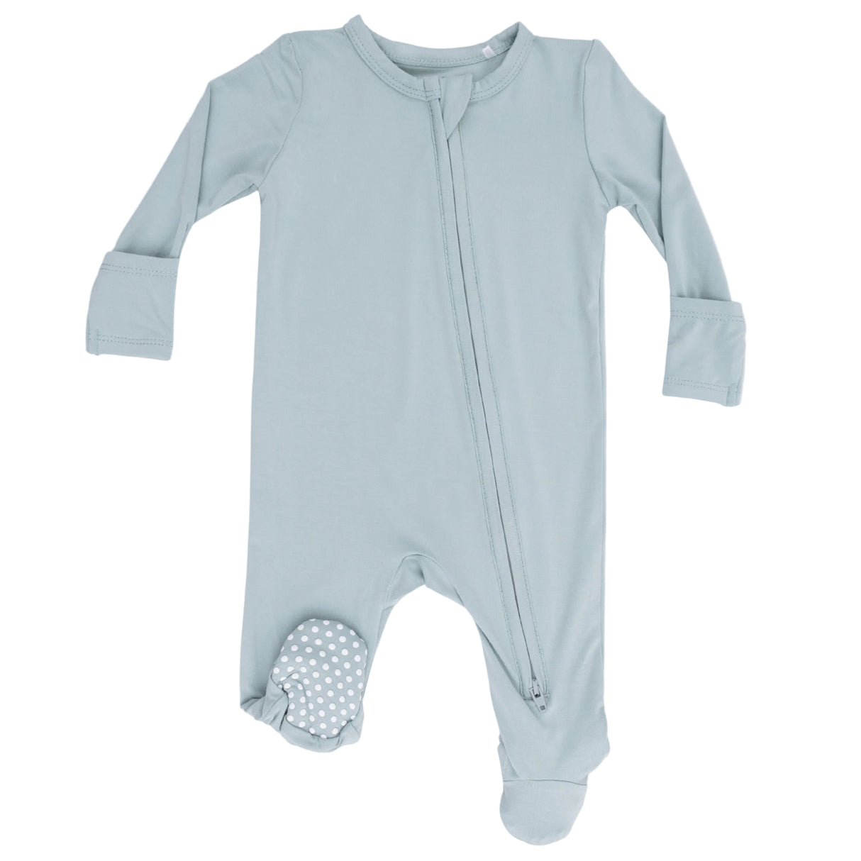 Solid Jadeite - 2 Way Zipper Footie