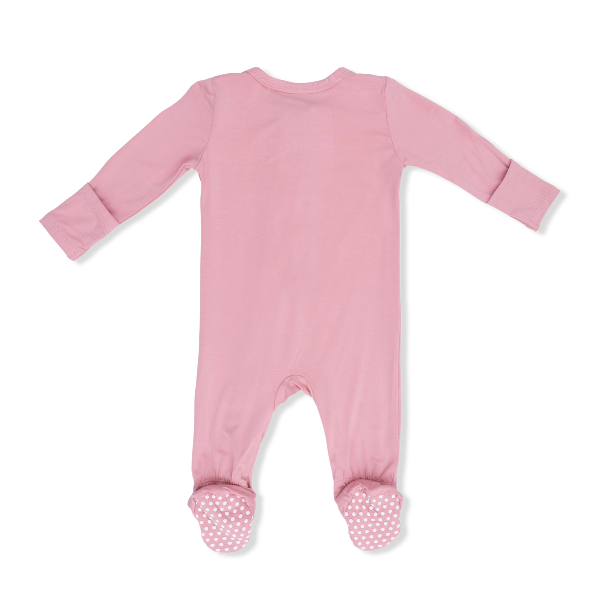 Solid Rose Elegance - 2 Way Zipper Footie