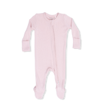 Solid Veiled Pink - 2 Way Zipper Footie