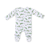 Crayon Alligators - 2 Way Zipper Footie