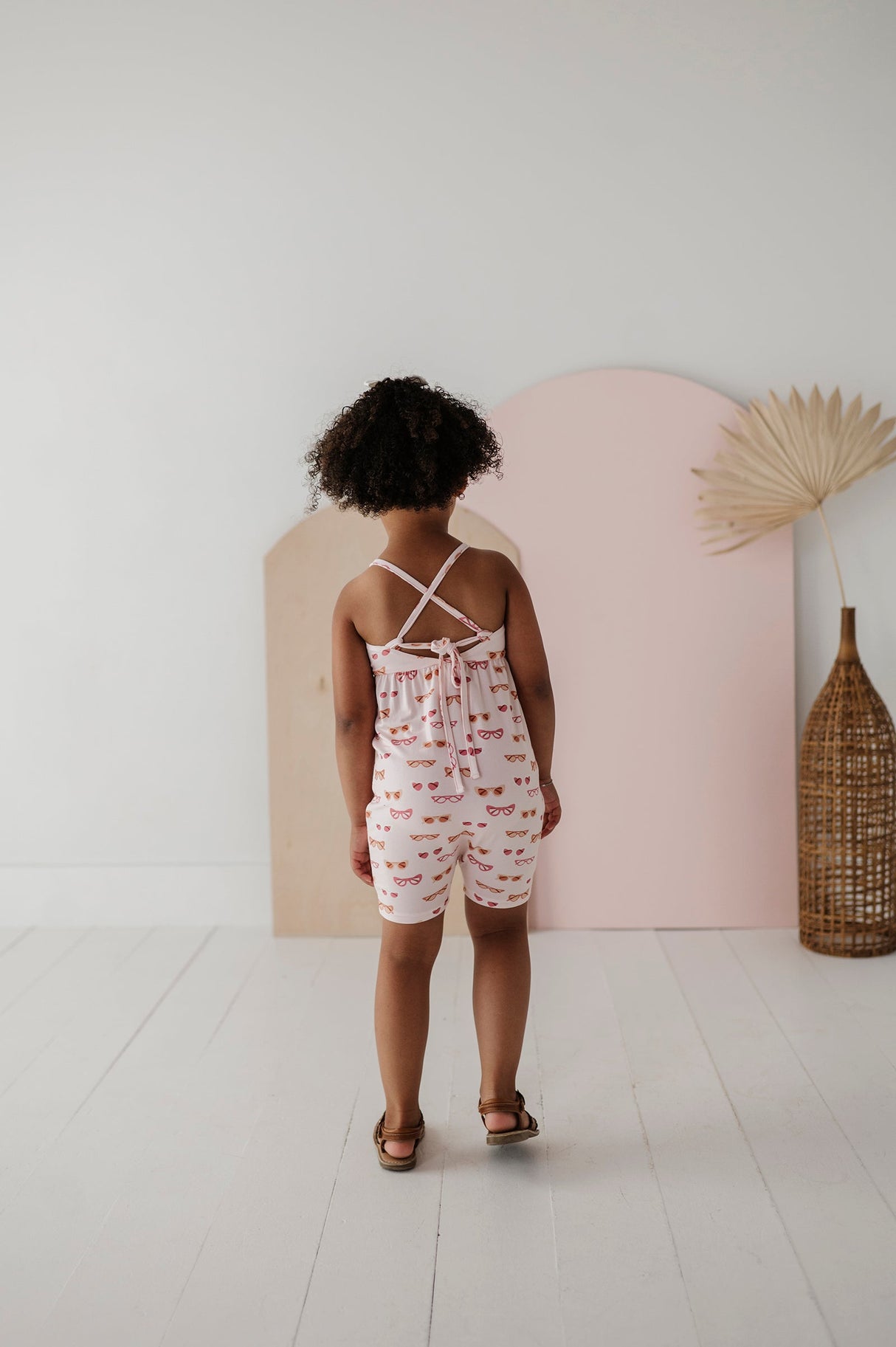 Girl's Tie-Back Romper - HoneyBug 