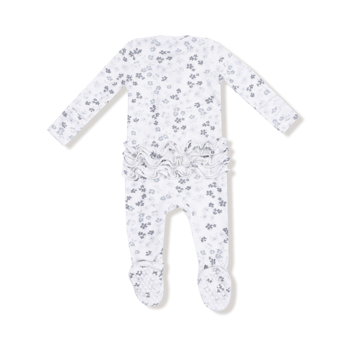 2 Way Zipper Ruffle Back Footie - Caroline's Calico - HoneyBug 