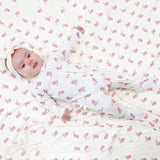 2 Way Zipper Ruffle Back Footie - Petite Cowgirl Boots - HoneyBug 