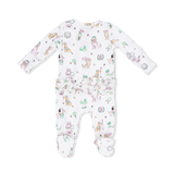 Country Club Dogs Pink - 2 Way Ruffle Back Zipper Footie