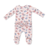 Country Girl Boots - 2 Way Ruffle Back Zipper Footie