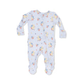 Country Stitch Floral - 2 Way Ruffle Back Zipper Footie