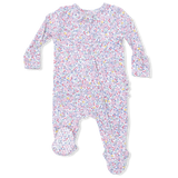 Elizabeth's Garden - 2 Way Ruffle Back Zipper Footie