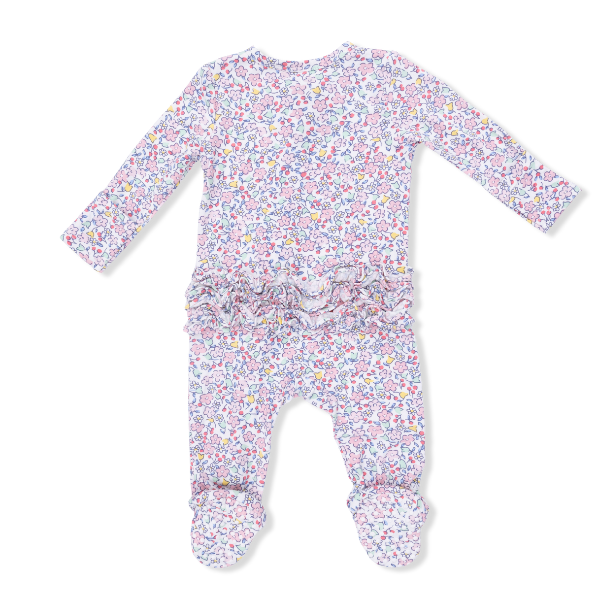 Elizabeth's Garden - 2 Way Ruffle Back Zipper Footie