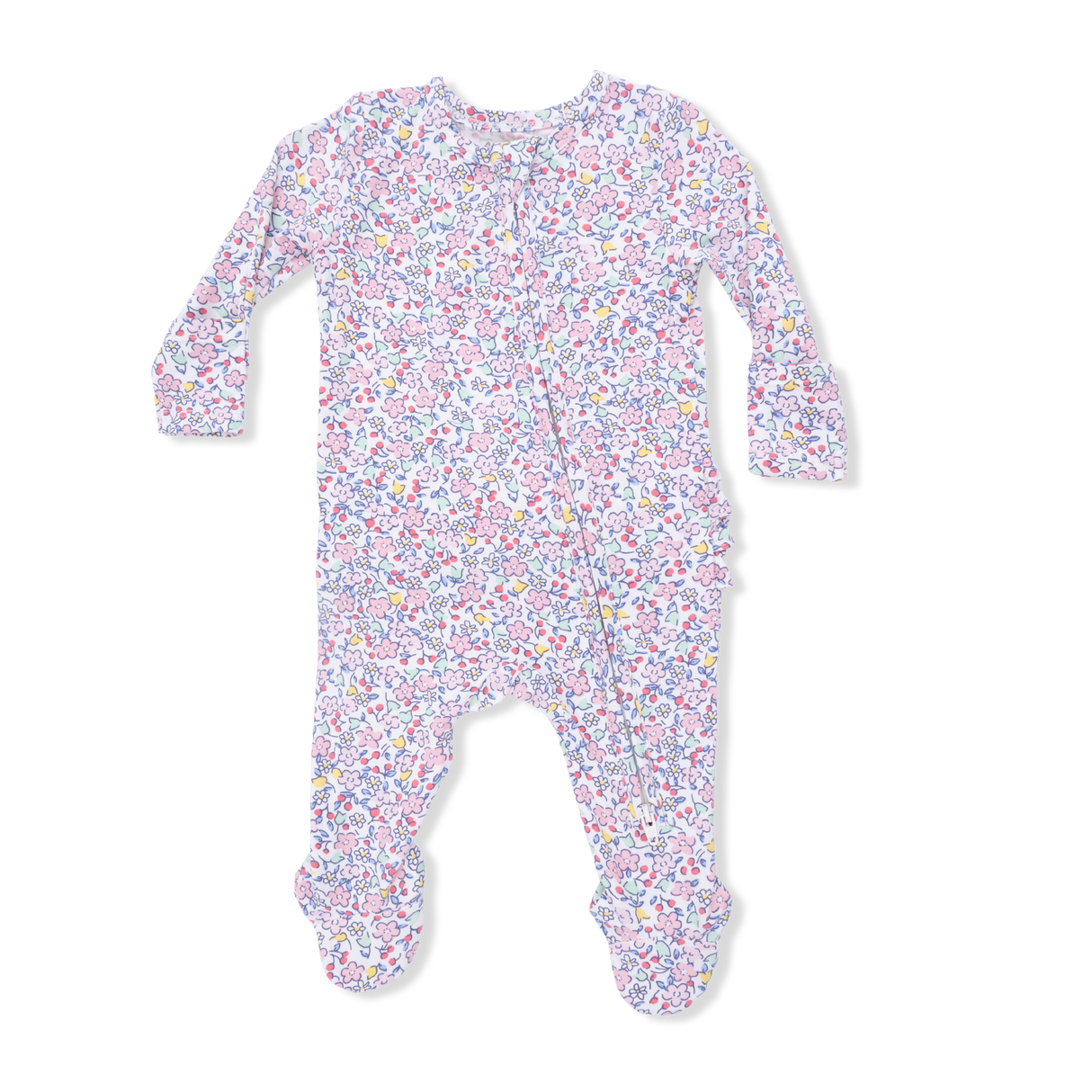 Elizabeth's Garden - 2 Way Ruffle Back Zipper Footie