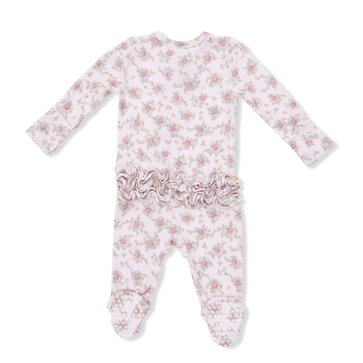 Edith's Rose Garden - 2 Way Ruffle Back Zipper Footie