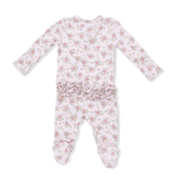 Edith's Rose Garden - 2 Way Ruffle Back Zipper Footie