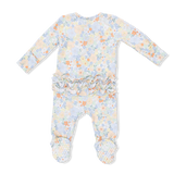 Georgia Floral - 2 Way Ruffle Back Zipper Footie & Headband Set