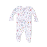 Garden Sea Creatures - 2 Way Ruffle Back Zipper Footie