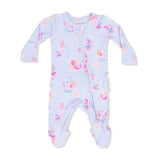 Mermaid Princesses - 2 Way Ruffle Back Zipper Footie