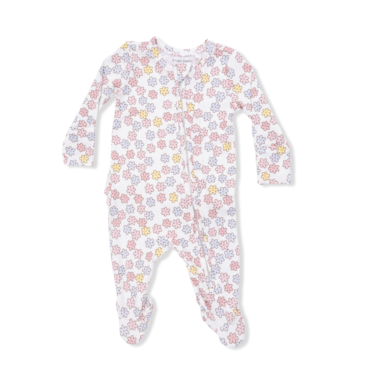 Sarah Floral - 2 Way Ruffle Back Zipper Footie