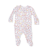 Sarah Floral - 2 Way Ruffle Back Zipper Footie