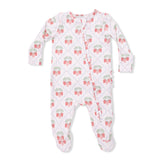 Sweet Strawberries - 2 Way Ruffle Back Zipper Footie