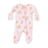 Sweet Peach - 2 Way Ruffle Back Zipper Footie