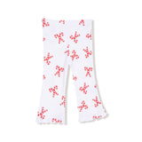 Puffy Long Sleeve Oversized Sweatshirt + Flared Pant - Candy Canes - HoneyBug 