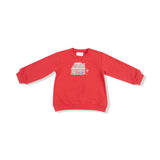 Puffy Long Sleeve Oversized Sweatshirt + Flared Pant - Candy Canes - HoneyBug 