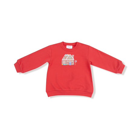 Puffy Long Sleeve Oversized Sweatshirt + Flared Pant - Candy Canes - HoneyBug 