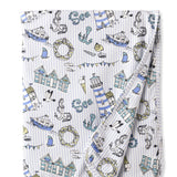 Seashore Stroller Blanket – Soft Bamboo Baby Blanket