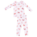 Loungewear Set - Candy Cane Bows - HoneyBug 