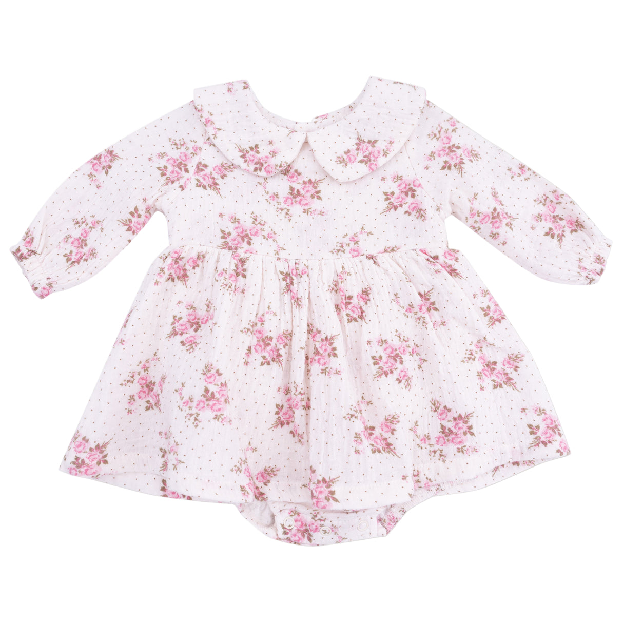 Long Sleeve Peter Pan Collar Bubble with Skirt - HoneyBug 