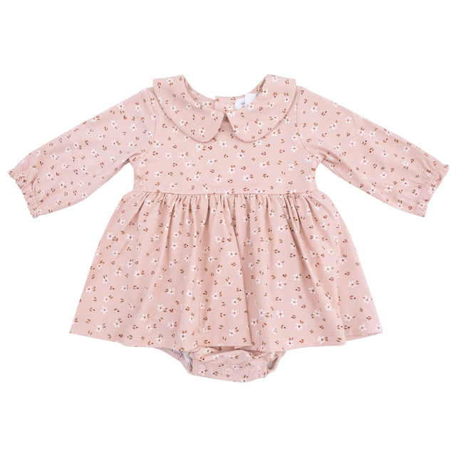 Long Sleeve Peter Pan Collar Bubble with Skirt - HoneyBug 