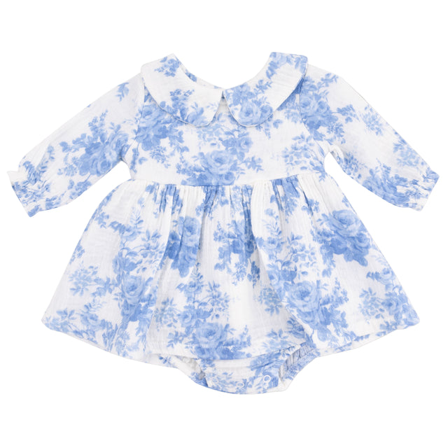 Long Sleeve Peter Pan Collar Bubble with Skirt - HoneyBug 