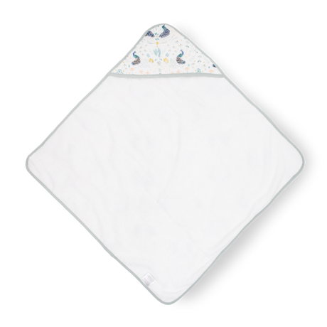 Infant Hooded Towel - Peacock - HoneyBug 