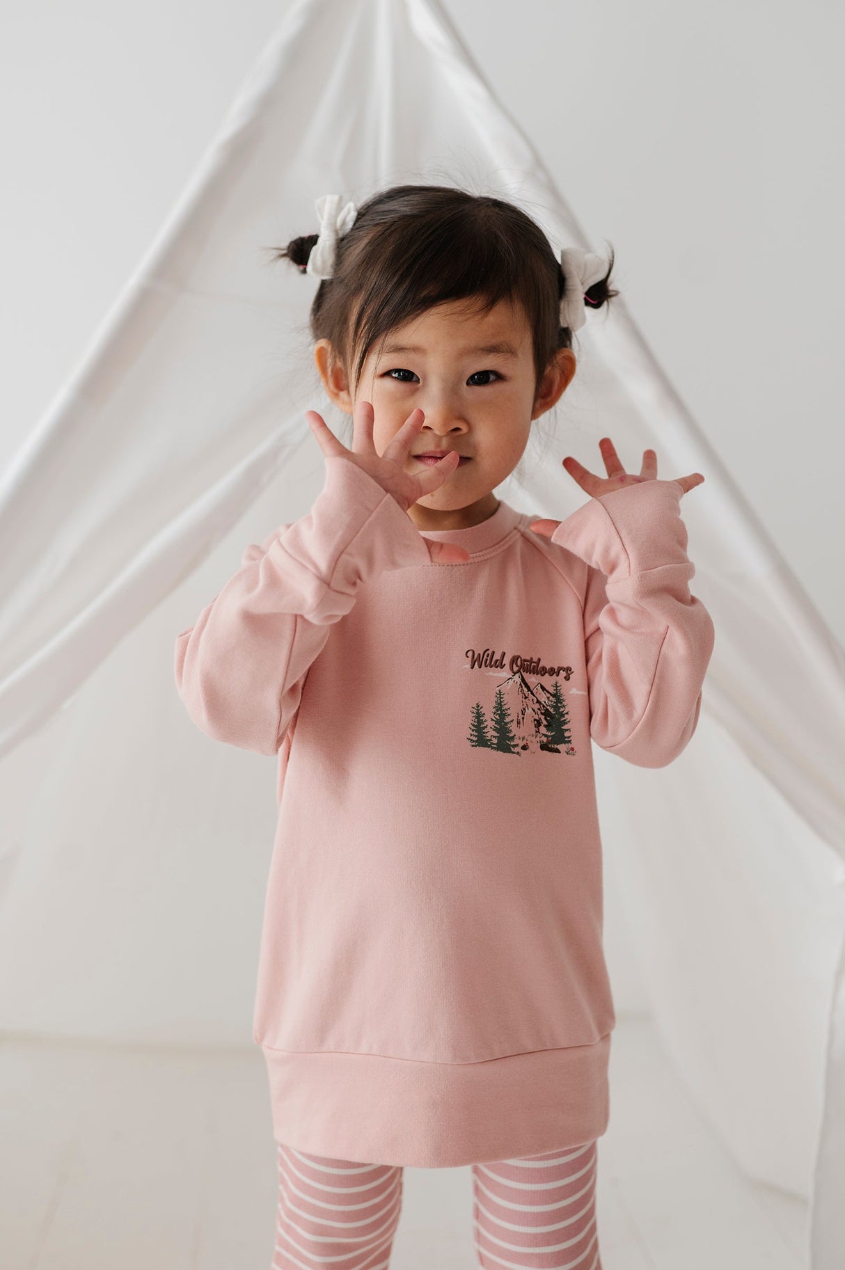 Girl's Raglan Sweatshirt - HoneyBug 