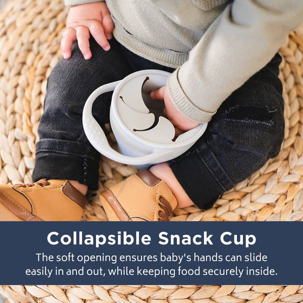 Collapsible Snack Cup - Light Grey - HoneyBug 