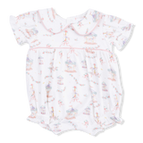 Carousel with Bows - Classic Puff Sleeve Babydoll Bubble